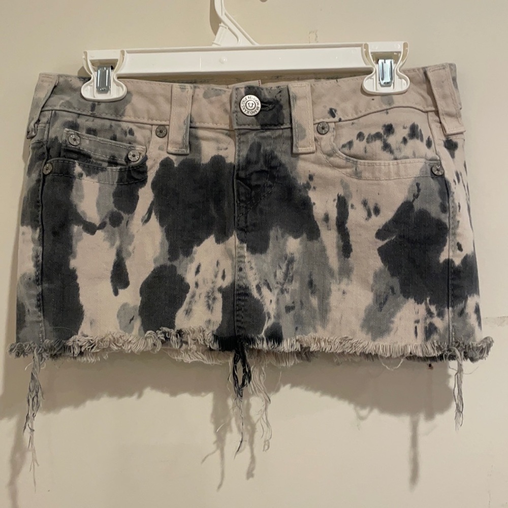 True Religion Mandy tie dye mini skirt